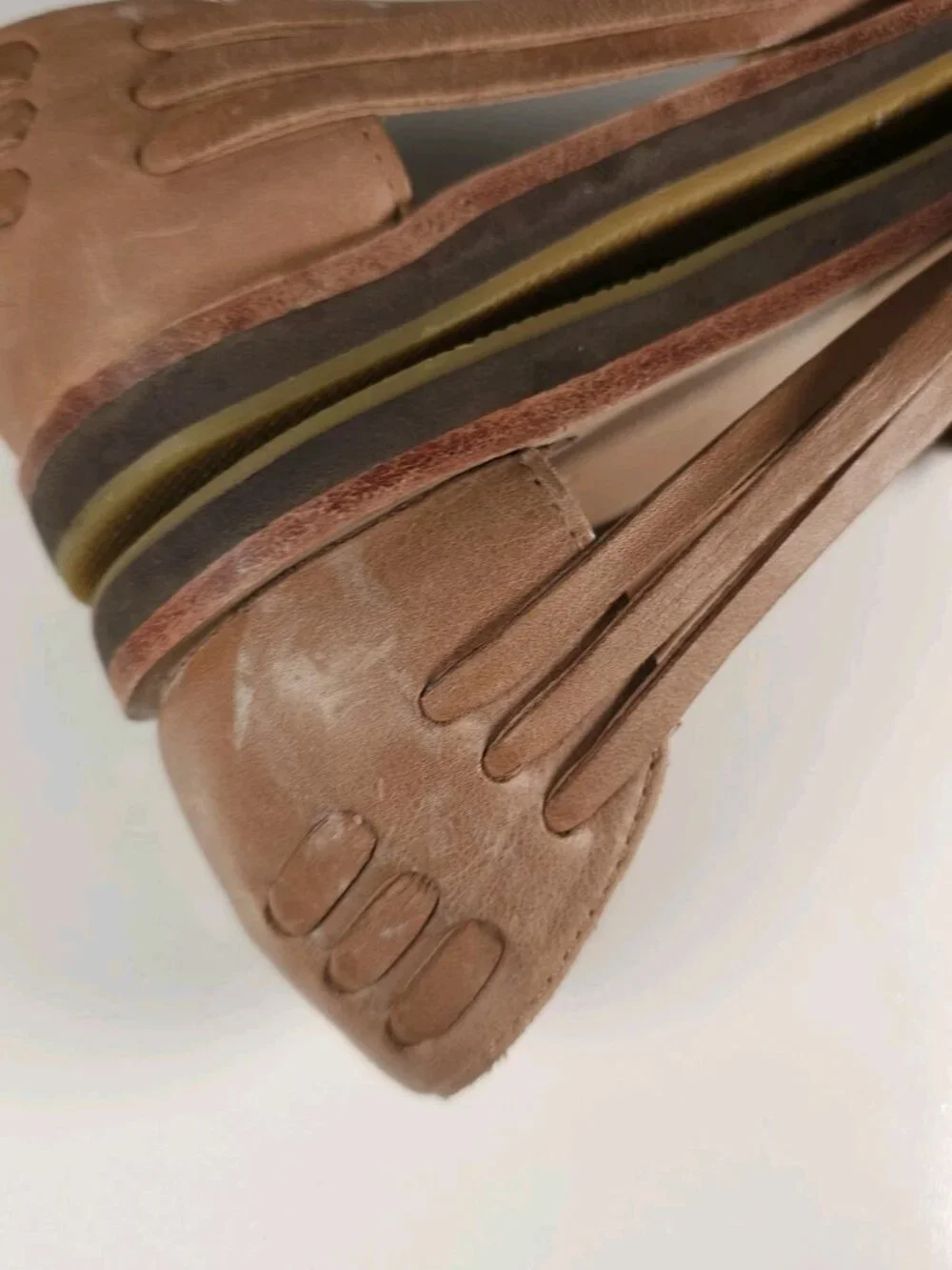 Nisolo Tan Woven Leather Huarache Flats